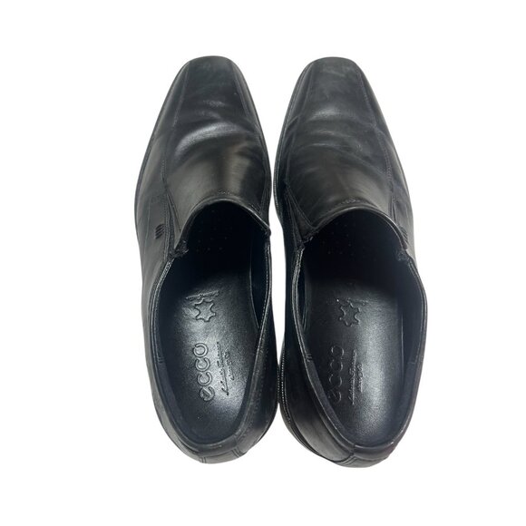 Ecco Mens 47 Helsinki Black Leather Slip On Dress Loafer 13-13.5 - Picture 4 of 6